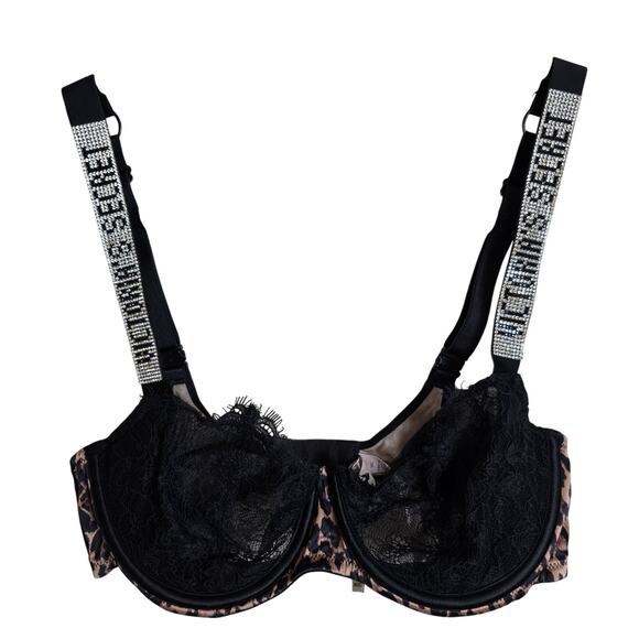 Victoria's Secret Very Sexy Push Up Without Padding Bra Size 36C Animal Print - Picture 1 of 4